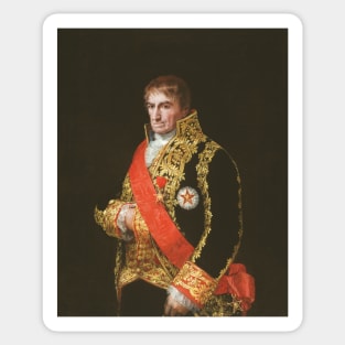 Portrait of General Jose Manuel Romero by Francisco Goya Sticker